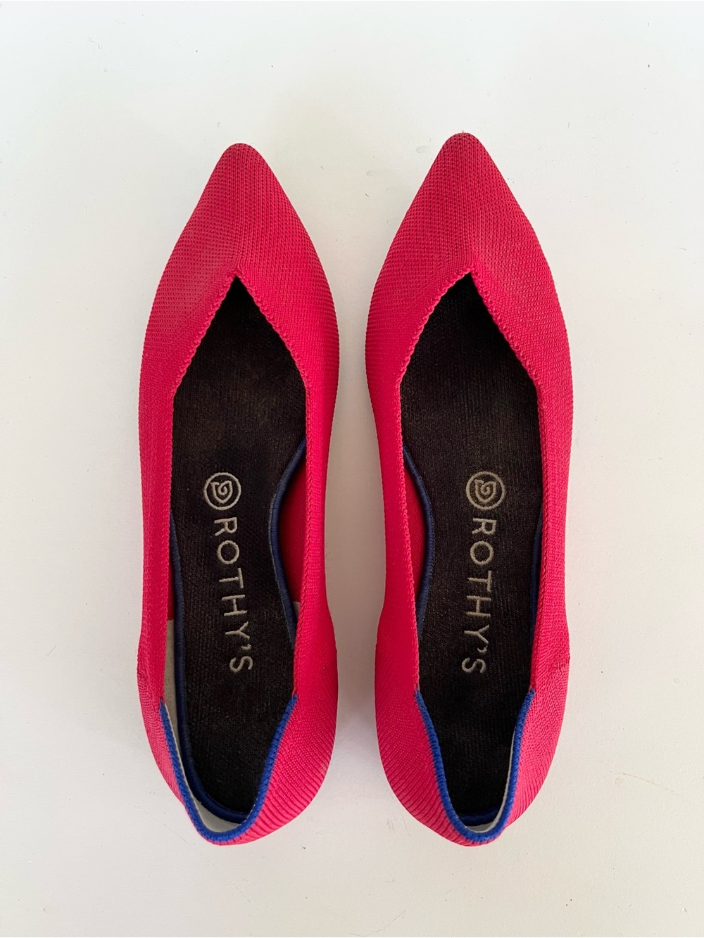 Rothy's The Point Slip On Ballet Flats in Bright Red, size 8.5 - Picture 2 of 13